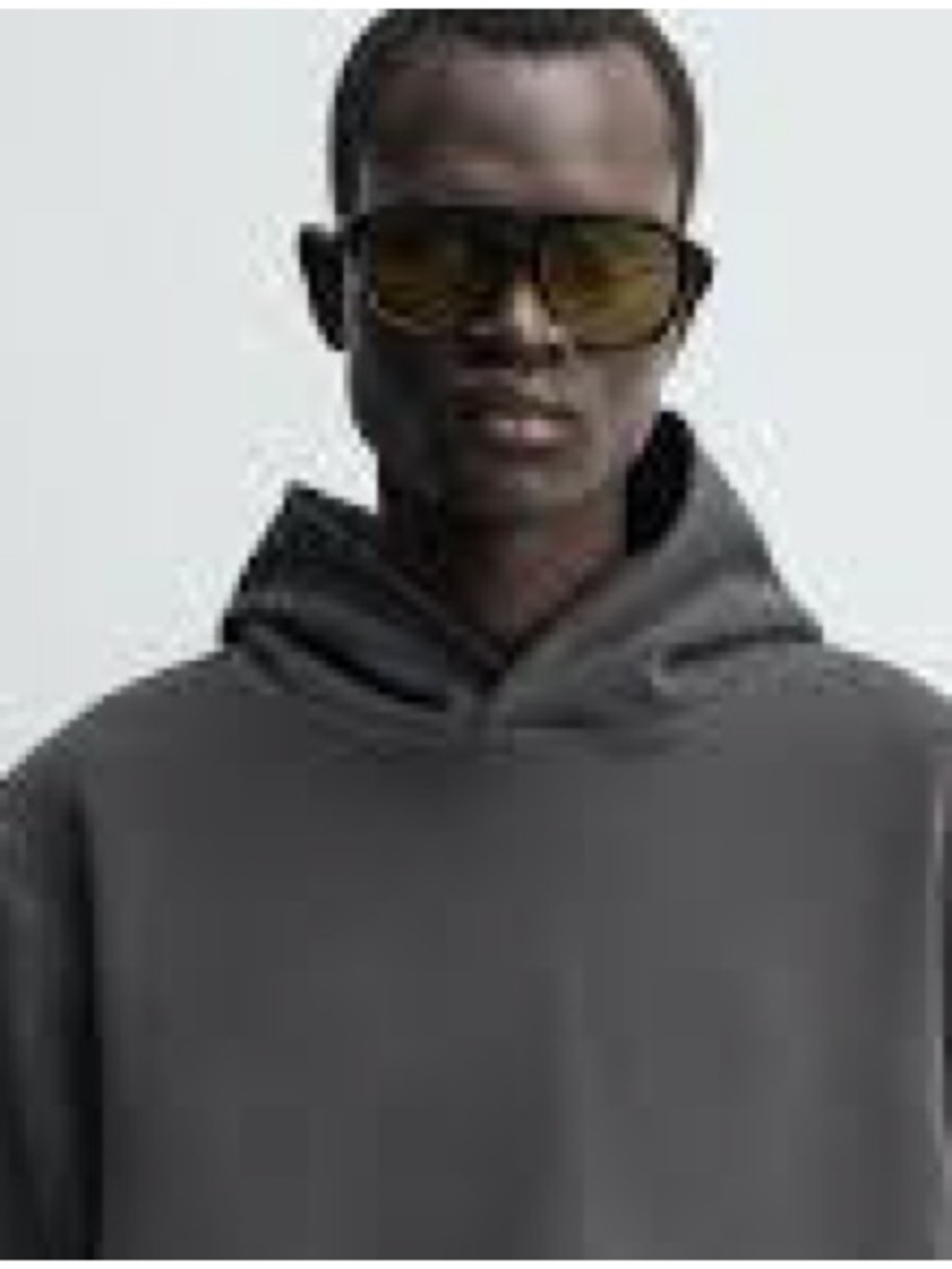 Zara Men's Dark Gray Pullover Hoodie